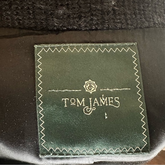 Tom James Alpaca and Wool Men's Classic Black Military Jacket large - Picture 9 of 11